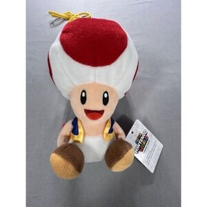 Super Nintendo World Toad Plush Pouch Sling Bag 7" NWT